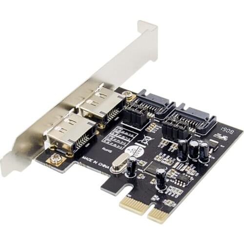 PCIE ESATA SATAIII Expansion Card PCI-E to 2-Port SATA3.0 6 Gbit/S ASM1061 SSD Solid State Drive Expansion Card