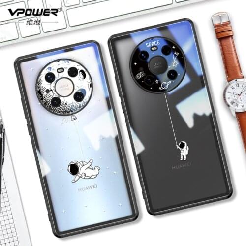 Clear Transparent Glass Case For Huawei Mate 40/40 Pro+ Tempered Glass Silicone Frame Hard Cover For huawei mate 40 40 pro