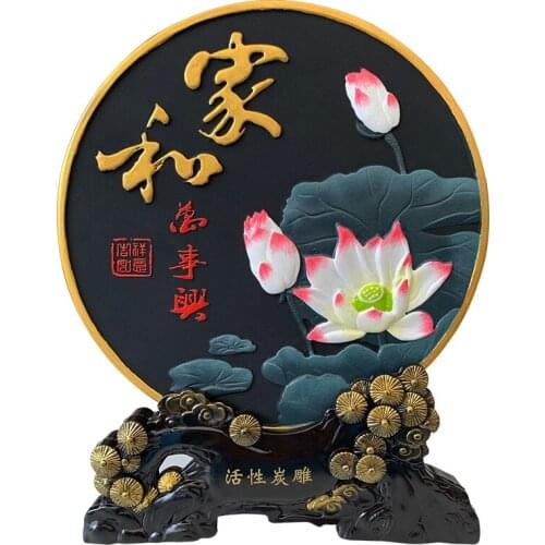 Activated Carbon Carving Crafts TV Cabinet Entrance Decoration Small Living Room Wine Cabinet Home Decoration Creative Room