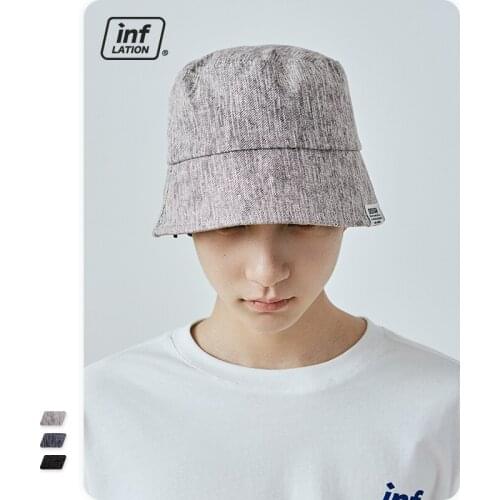 INFLATION Adult Summer Foldable Bucket Hat Hip Hop Wide Brim Protection Round Top Sunscreen Outdoor Fisherman Cap 269CI2020