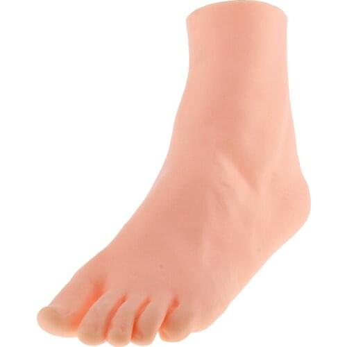 Silicone Female Left Foot Mannequin Shoes Socks Chain Display Model