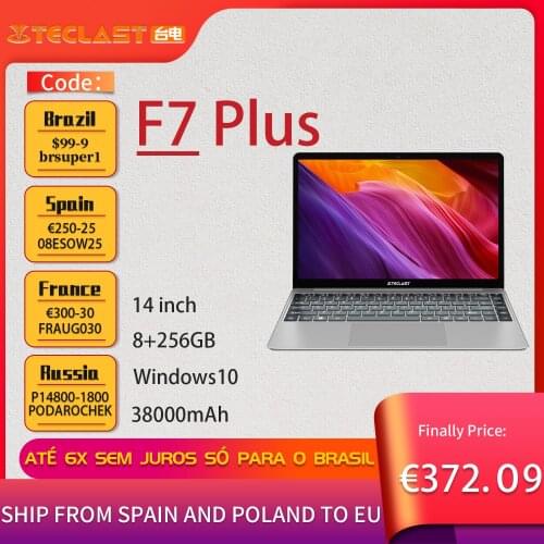 Teclast F7 Plus Notebook 14.0 ''Windows 10 Thuis Versie Intel Gemini Lake N4100 Quad Core 1.1 GHz 8 GB RAM 256 GB SSD Laptop