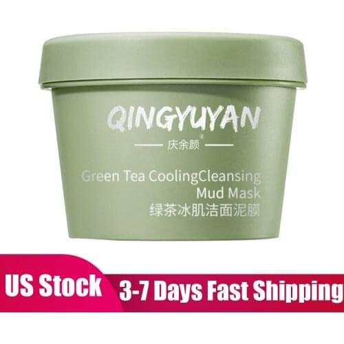 100g Green Tea Ice Muscle Mud Mask Deep Cleansing Remove Blackheads Shrink Pores Anti-Aging Moisturizing Mask Facial Skin Care