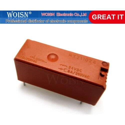 2pcs/lot RY211024 211024 Relay 8A 24V DIP-5 In Stock
