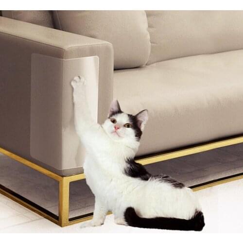 2pcs Furniture Cat Scratch Guards Stops Couch Sofa Protector Pads Anti Scratching Protecting Corner Cover PVC Pet Cat Supplies 3