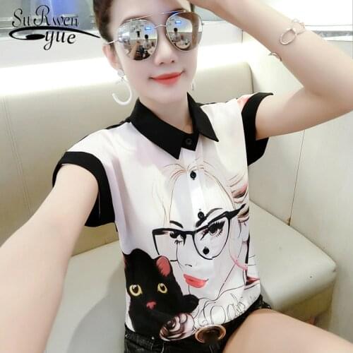 2020 Woman Shirts Casual Womens Blouses and Tops Blusas De Gasa Mujer Women Blouse Camiseta Blanca Mujer Chiffon Blouse 4475 50