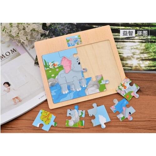 500pcs Cartoon Animal Traffic Jigsaw Puzzle Toys Wooden Board Toy Kids Cognitive Develop Early Education Puzzle Toys