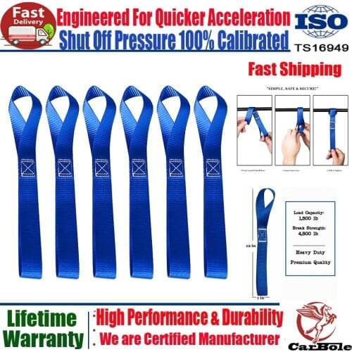 6X Soft Loop Tie Down Straps Ratchet 4500lbs Safe Luggage Ratchet Car Motorcycle