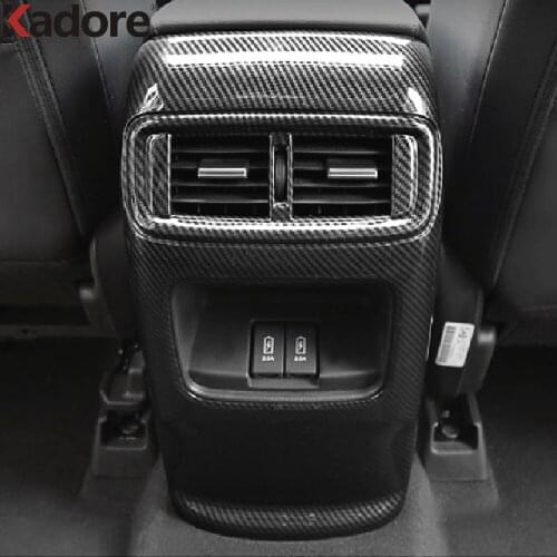 For Honda CRV CR-V 2017 2018 2019 Wood Grain Interior Rear Seat Air Vent AC Outlet Panel Cover Trim Sticker Car Accessories