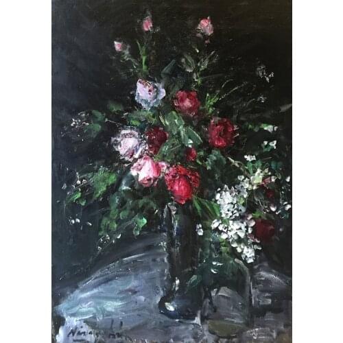 Aurel Naray - Still life - beautiful oil on canvas painting- hungarian, romanian