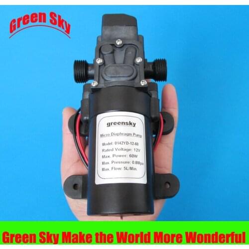 116PSI 300L/H DC 60W automatic switch diaphragm pump 12v high pressure