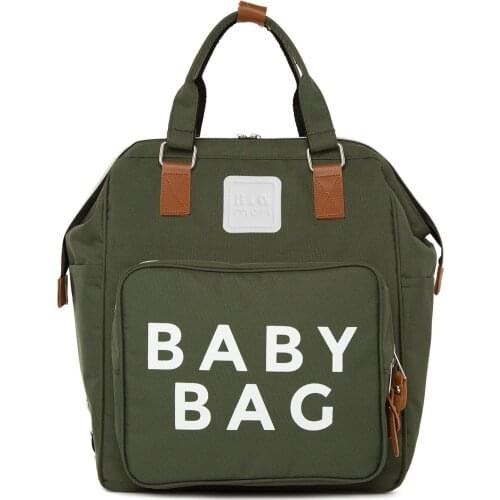 Bagmori Khaki Baby Bag Printed Mother Baby Care Backpack Multi Function Bag Maternity Nappy Bags for Travel Large and Waterproof