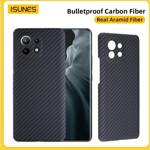 Pure Carbon Fiber Aramid For xiaomi Mi 11 Ceramic version Case Ultra Thin Lens Protection Ultra-light Luxury Highend Phone Cover