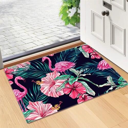 Flower Bathroom Floor Rug Non-slip Kitchen Mats Tapis Salon Rectangular Bathtub Bath Room Carpet Crystal Velvet Corridor Carpet