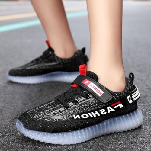 Children Sports Shoes 2020 Autumn New Korean Net Red Shoes Fashion Boy Coconut Shoe Mesh Light Sneakers For Boy Basketball Shoes