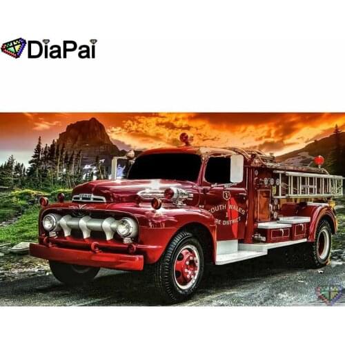 DIAPAI 5D DIY Diamond Painting 100% Full Square/Round Drill "Car scenery" Diamond Embroidery Cross Stitch 3D Decor A22306