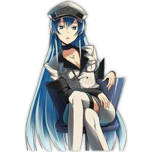 Cool Car Stickers Akame Ga Kill! Esdese 8.8 Anime Sexy Girl Vinyl Decal Window Decorative