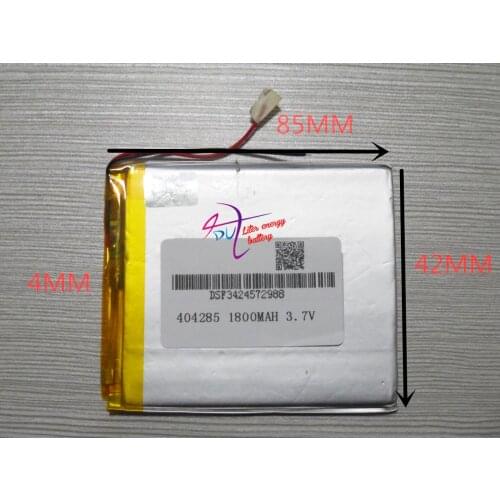 Best battery brand 3.7V polymer lithium battery 404285 044285 1800mah MP5 mobile power LED GPS products