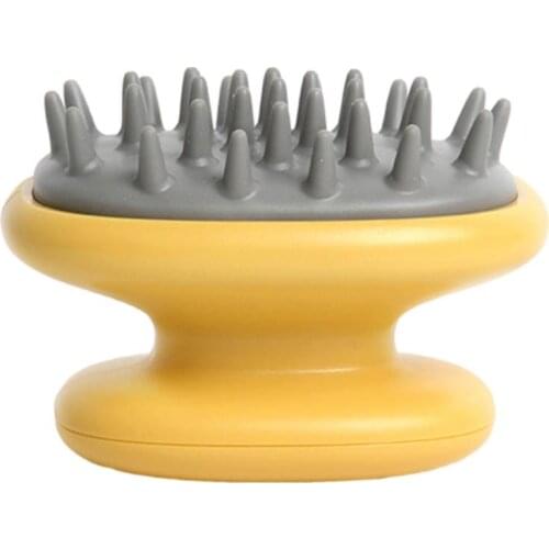 Mini Handheld Silicone Head Body Hair Massage Brush Shampoo Hair Washing Brush Shower Brush Bath Spa Slimming