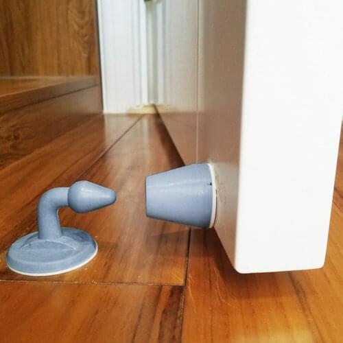 Multifunction Silicone Floor Door Wall Protectors Stopper Suction Non Punching Door Holders Protect Prevent Collisions