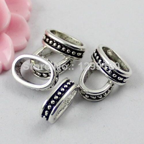 30pcs Fashion Zinc Alloy Slider For Bracelet Necklace Cord Beads Watch Chain DIY Making Accessory 10x14mm Hole:7x11mm K01896