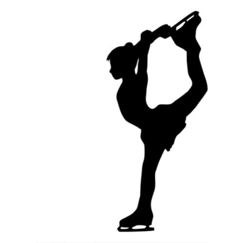 30x15cm Home Decals Dancing Girl Figure Skating PVC Wall Decal Wall Decorations For Living Room Sport Lady Removable Desig CL277
