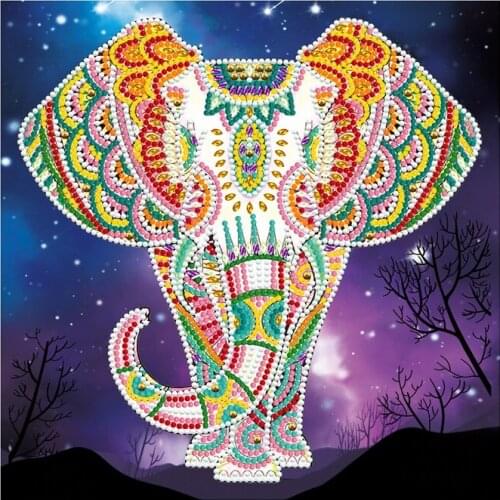 New Luminous Diamond Painting colourful Africa elephant diy Diamond painting for house decor Coloring by numbers