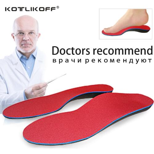 KOTLIKOFF Orthopedic Insoles Doctors recommend Best Material Orthotic Insole Flat Feet Arch Support Orthopedic Shoes Sole Pad
