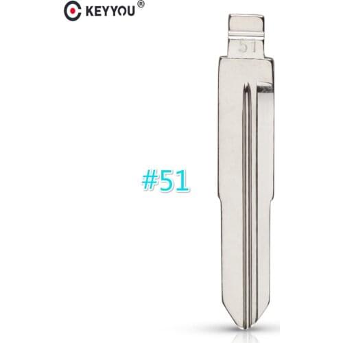 KEYYOU 51# For Chery Tiggo A3 A5 Key Blade Blank Folding Remote Blade For Chery Tiggo A3 A5 Flip Remote Car Key Uncut Blade