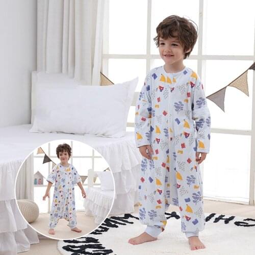Newborn Baby Sleeping Bag Spring And Autumn Thin Pure Cotton Sleeping Bag Baby Split Leg Anti Kick By Four Seasons Cartoon