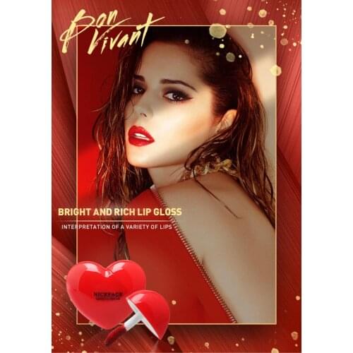 NICEFACE 10 Colors Long Lasting Waterproof Non-stick Cup Lip Glaze Silky Matte Fog Surface Sexy Lip Glaze Gloss TSLM1