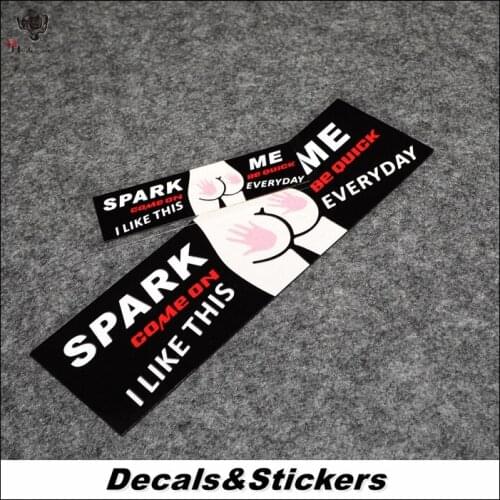 NO.S018 SPARK Come On Funny 3M Reflective Modified Stickers Car Sticker Waterproof Decals Racing Motorcycle