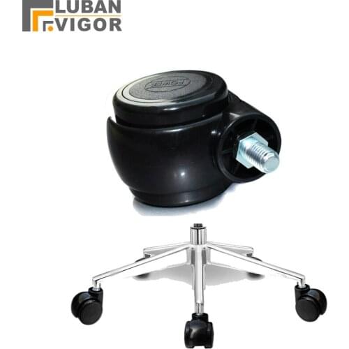 Screw thread,office chair Swivel chair Casters/pulley/Roller,5pcs,strong structural design durable PU mute,Furniture Caster