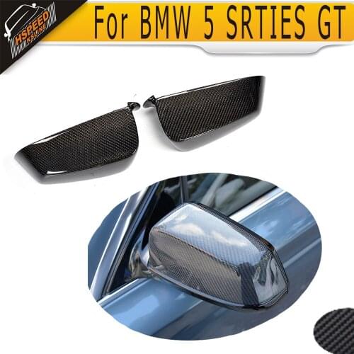 Carbon Fiber Replacement Mirror Covers Caps for BMW 5 Series GT F07 Gran Turismo Hatchback 4 Door 535i 550i GT xDrive 10-17