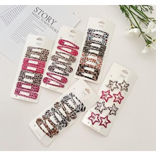 8pcs/Set Baby Girl Hair Clips For Hair Styling Matte Scrub Snap Clip Pin Children Women Kids Hairpins Metal Triangle Accessories