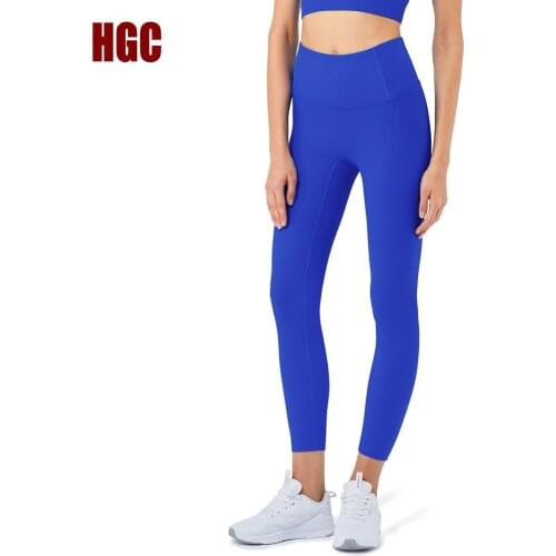 Women Sports Yoga Pants High Waist Workout Fitness Waist Trainer Leggings Female Gym Running Squat Proof High Elastic Tights HGC