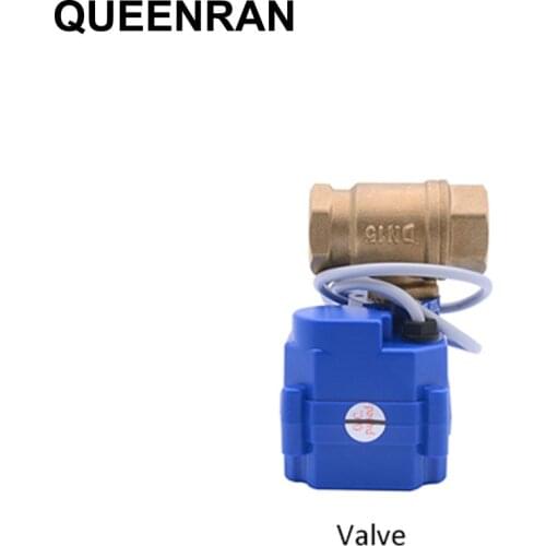 1pc 1/2"(DN15) 3/4"(DN20) 1"(DN25) DC12V BSP NPT Brass Motorized Ball Valve 2PIN Control for WLD-807 Water Leak Detector