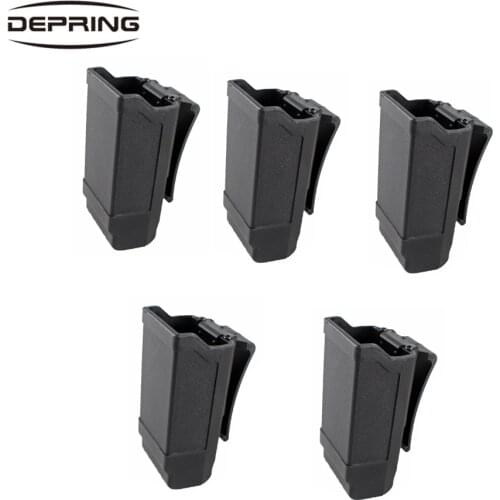 5 Pcs/set Tactical Molle CQC Single Stack Magazine Holster Magazine Holder for Glock 9mm To .45 Caliber Magazine Pouches