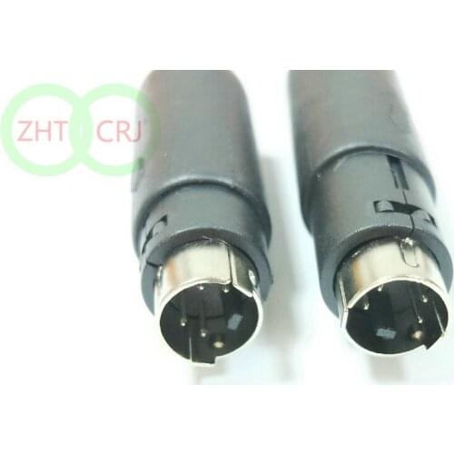 50PCS Mini 4 Pin DIN Male Plug With Plastic Handle Soldering cables ADAPTER DIY