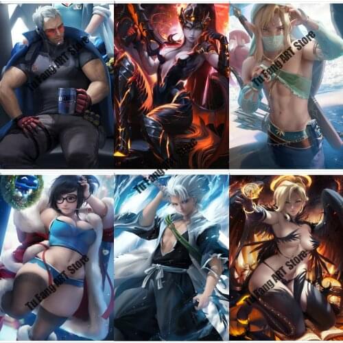 5D Diamond Painting Sexy Beauty Game Diamond Embroidery Full Square/Round Cross Stitch Kits Mosaic Home Decoration Painting