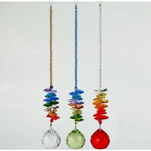 Camal 1pcs 30mm Crystal Ball Prism Sun Cather Rainbow Octagonal Beads Ornaments Hanging Suncatcher For Home Window Garden Decor