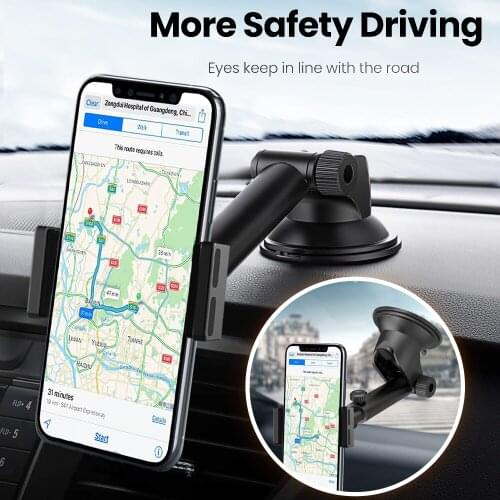 Mobile Phone Holder for Car Dashboard/Windscreen Strong Sticky Gel Pad Long Arm Car Phon e mount Cradle In Car Phone Holder