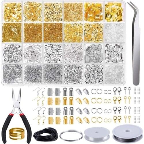 DIY Jewelry Making Kit Earrings Materials Repair Accessories Tool Lobster Clasp Buckle/Earring Hooks for DIY Beads Tools Set