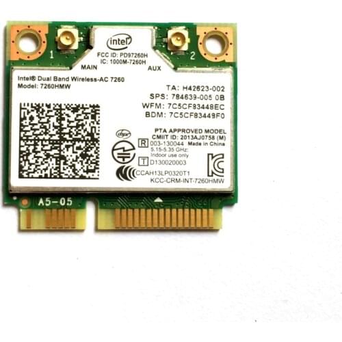 Intel Dual Band Wireless 7260 Intel7260 7260AC 7260HMW 2.4&5G 867M BT4.0 MiniPCIe WiFi Wireless Card