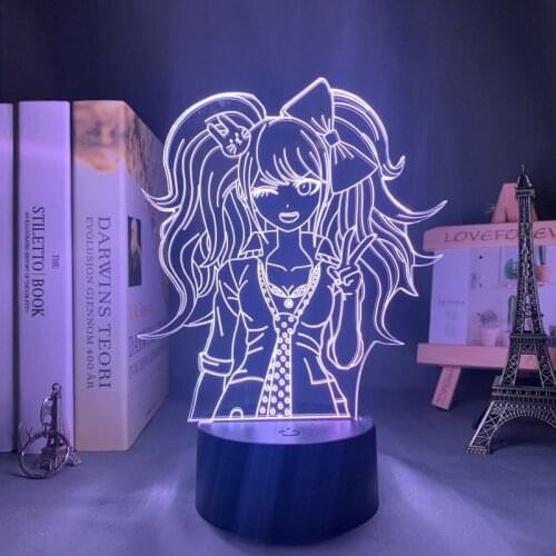 Danganronpa Junko Enoshima Led Night Light Lamp for Room Decor Kids Child Gift Danganronpa Acrylic Desk Lamp Junko Enoshima