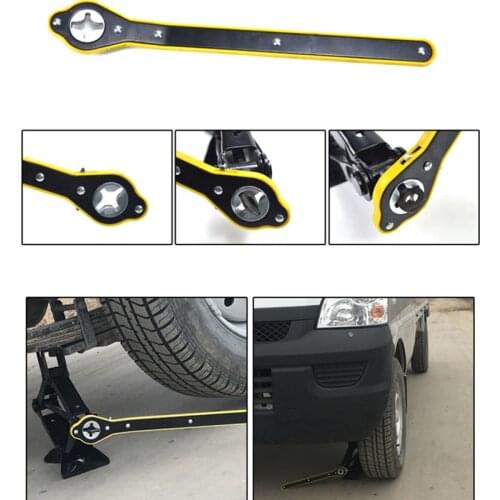 Auto Labor-saving Jack Ratchet Wrench Scissor Jack Garage Tire Wheel Lug Wrench Handle Labor-saving Wrench Car Repair Tool