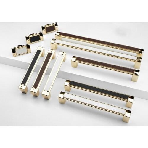 Zinc Alloy Furniture Handle Modern Simple Room Cabinet Door Handle Leather Wardrobe Drawer Knobs Home Decoration Hardware