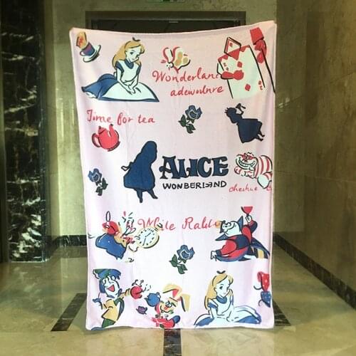 Disney Alice In Wonderland 77441 Fashion Anime Figures Cartoon Product Cosplay Accessories Blanket Household Gift New