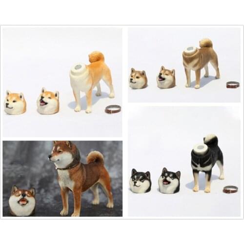Mr.Z Studio 1:6 Cute Shiba Inu Dog Pet Animal Model Figure Collector Toy Decor Gift Hand-made Desktop Ornaments Decoration Dolls