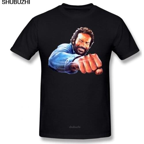 Bud Spencer T Shirt Print Bud Spencer T-Shirt Beach Cotton Tee Shirt Cute Print 5x Male Short Sleeves Tshirt sbz8052